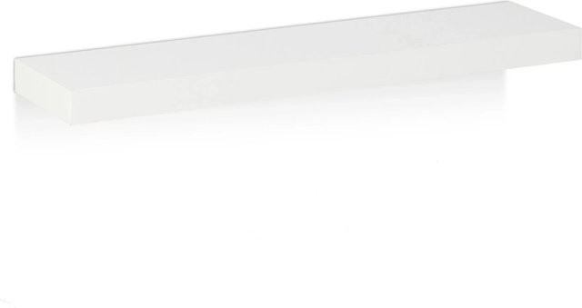 Relaxdays Wandregal 3er Set aus MDF und Eisen in Weiß, B: 60 cm, H: 15 cm, T: 3,5 cm - Bild 1