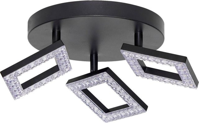 Pocoline LED-Spotrondell Kalea, 3-flg., Schwarz, H: 8 cm, D: 22 cm - Bild 1