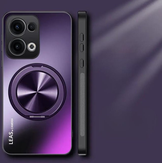 Stoßfeste Magnet-Schutzhülle mit Ständer für Motorola Moto G75 G55 G24 G14 G85 Edge 50 Fusion Ultra Matt Violett - Bild 1