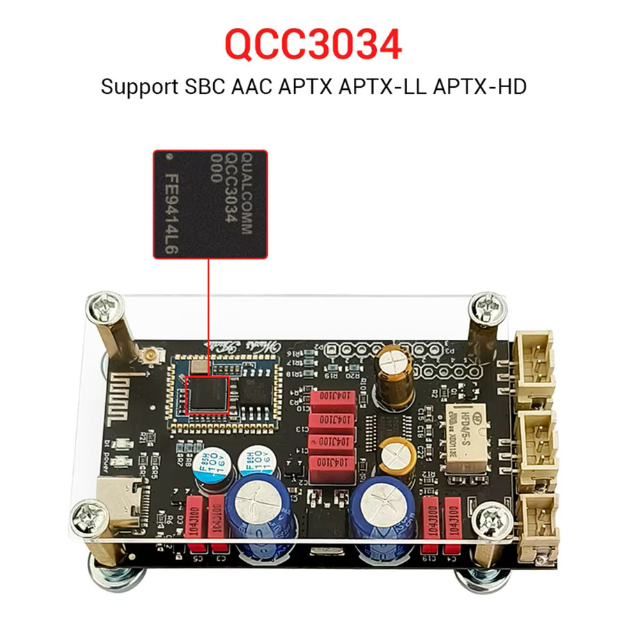 Qualcomm QCC5125 QCC3034 Bluetooth 5.1 Dekodierungsplatine mit APTX und LDAC Unterstützung - Bild 2