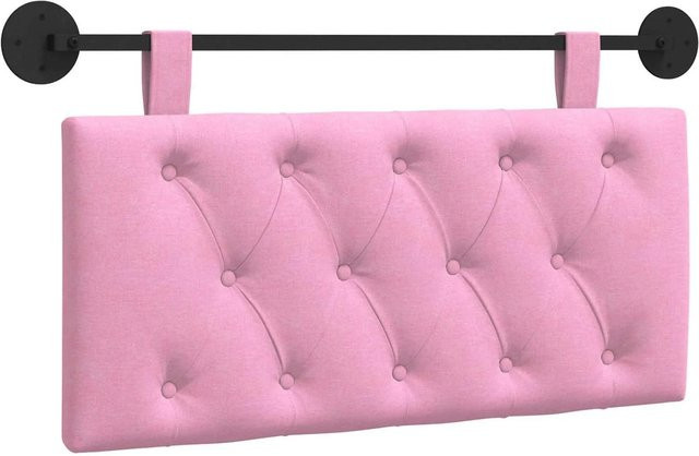 vidaXL Hängendes Kopfteil in Rosa, gepolstertes Stoff-Paneel für das Schlafzimmer, Breite: 90 cm, Höhe: 55 cm, Tiefe: 7 cm - Bild 1
