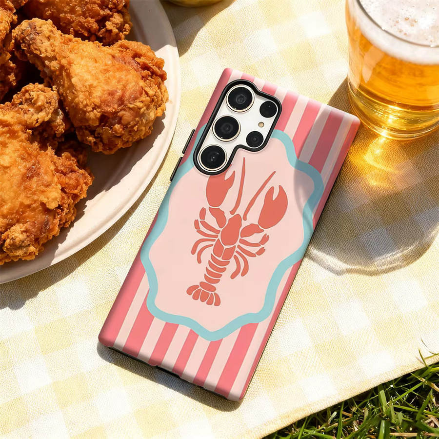 Lobster Stripes Handyhülle mit glänzender doppellagiger Rückseite für Samsung Galaxy S25 Ultra, S24, S23 Ultra und S23 Plus - Bild 3