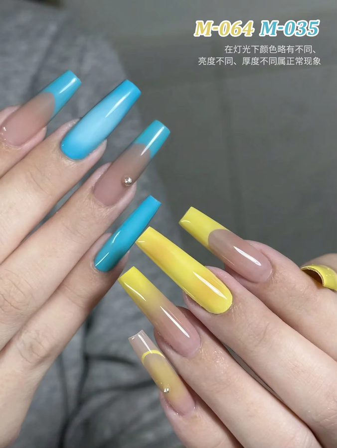 XEIJAYI Nagelgel Set, Gelb und Blau, Glänzend, 15 ml - Bild 2