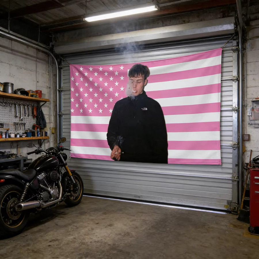 Yung Adisz Wandteppich mit amerikanischer Flagge, Mehrfarbig, B/H: 60 x 40 cm - Bild 4