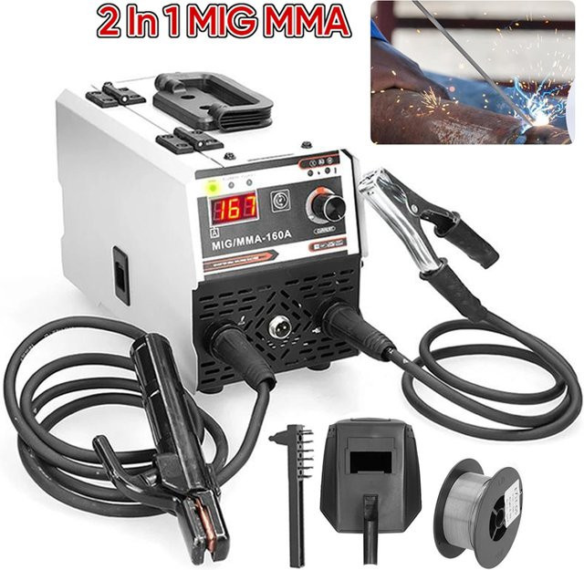 TKKEACE 2-in-1 MIG MMA 160A Schweißgerät DC Inverter IGBT mit automatischer Drahtzuführung für gasfreies Schweißen oder mit Schutzgas - Bild 1