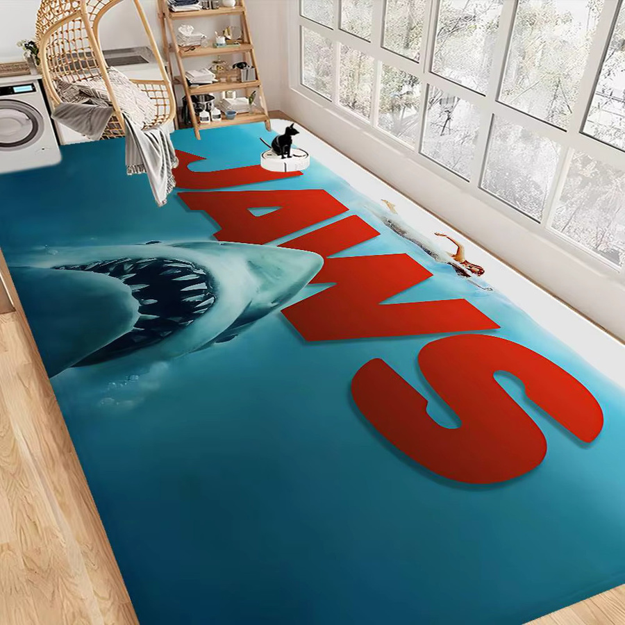 Rutschfeste J-JAWS Küchenmatte mit abstraktem Design in Blau für Küche, Wohnzimmer oder Balkon - Bild 5