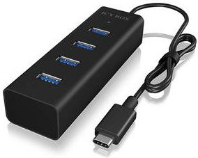ICY BOX IB-HUB1409-C3 USB-C Multiport Hub mit 4 Ports USB 3.2 Gen 2 Schwarz - Bild 2