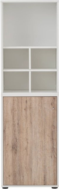 PROREGAL Pigeon Set Aktenregal und Regalkreuz in Weiß und Eiche, Breite: 51 cm - Bild 1