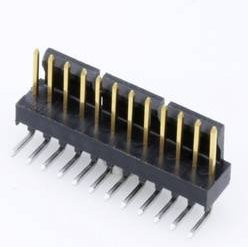 Molex Stiftleiste Standard 12-polig in Schwarz und Gold mit 2,54 mm Rastermaß - Bild 1