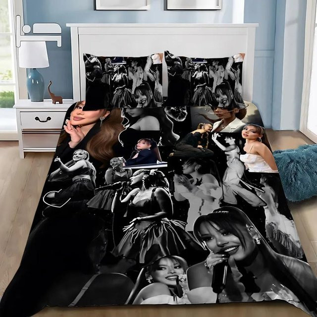 Softura Singer Pop A-Ayliva Bettwäsche-Set in Grau, bestehend aus Deckenbezug und Kissenbezug, 3-teilig, B/H: 70 x 133 cm - Bild 1