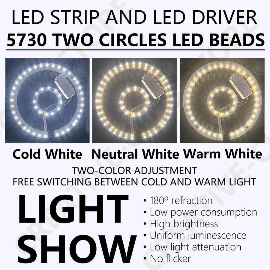 DT&ZM Rundes LED-Modul als Ersatz für Deckenleuchten, Weiß, AC 220V - Bild 2