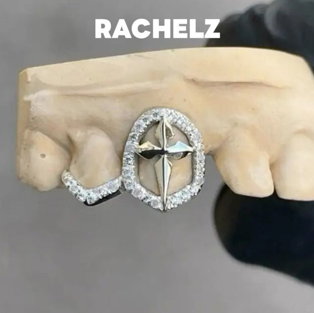 RACHELZ Grillz Zirkonia, Silber, Unisex - Bild 1