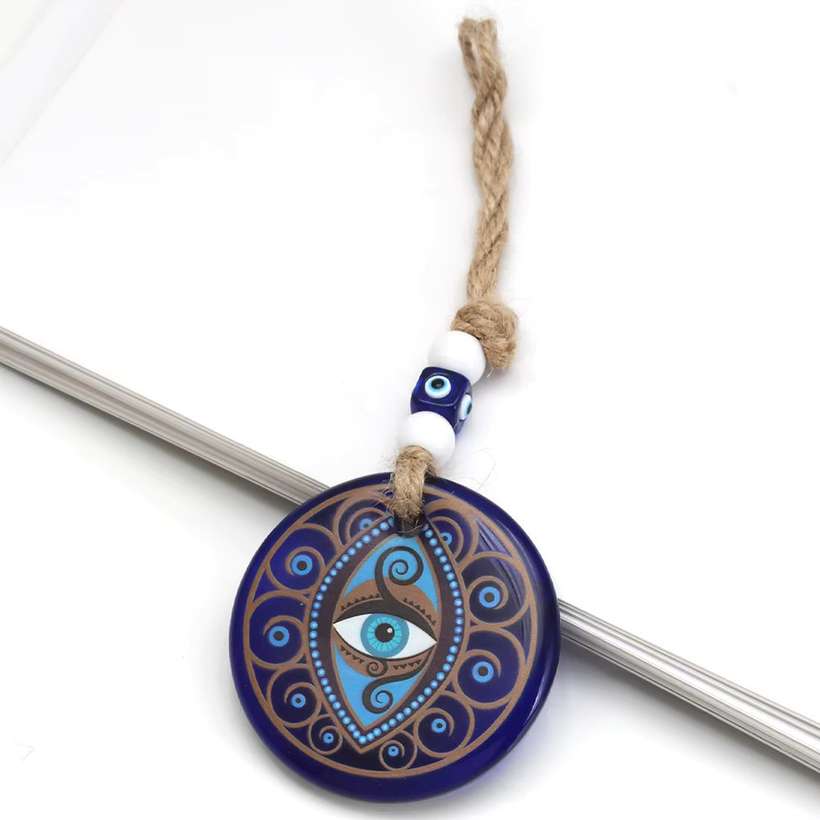 Schlüsselanhänger Lucky Eye, Glas, Buntes Muster, Unisex - Bild 4