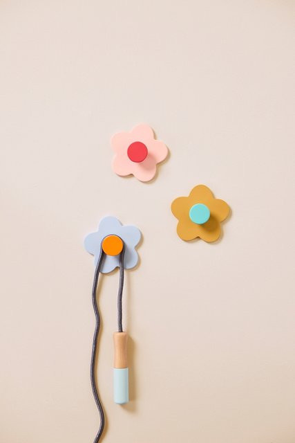 Kids Concept Hakenset 3er-Pack Blume Mix in Multicolour für Kinder - Bild 1