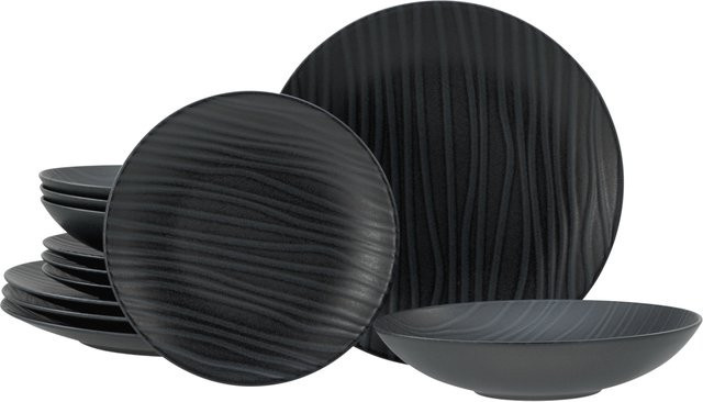 CREATABLE Kombiservice Waves Black, 12-teilig - Bild 1