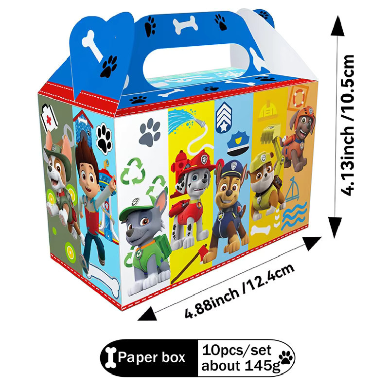 Paw Patrol Candy Box Dekoration aus Papier in Multicolour als kreatives Partyzubehör für Kindergeburtstage und Babypartys - Bild 3