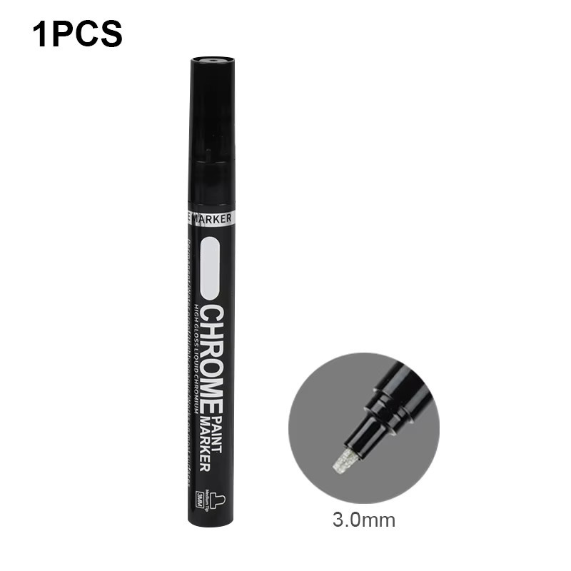 Chrom-Stiftmarker Set mit Gold und Silber, wasserfester Permanent-Marker für Reparaturen an Stein, Keramik und Glas, feine Spitze - Bild 7