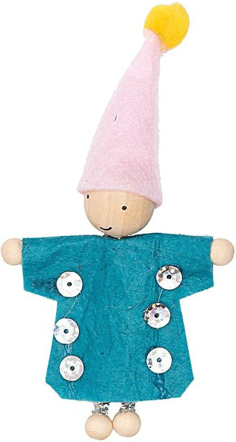 Rico Design Geschenkanhänger Wichtel Danke mit Spruch in Multicolor, Höhe: 8 cm - Bild 1
