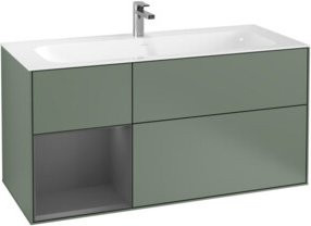 V&B Waschtischunterschrank Finion mit Wandbeleuchtung, Farbe: Lackiert, Breite: 119,6 cm, Tiefe: 49,8 cm - Bild 1