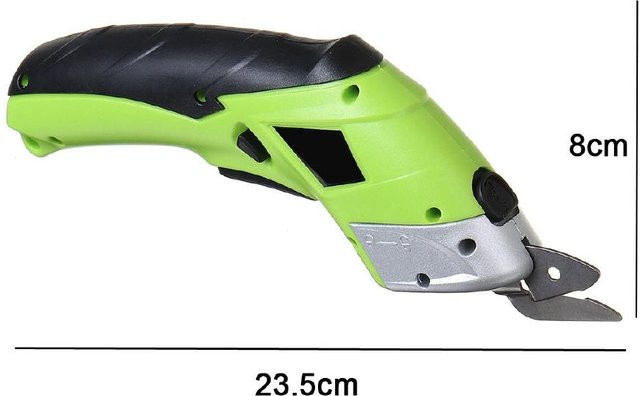 iHome Global Elektrische Stoffschere kabellos wiederaufladbar für Leder und Textilien in Grün - Bild 1