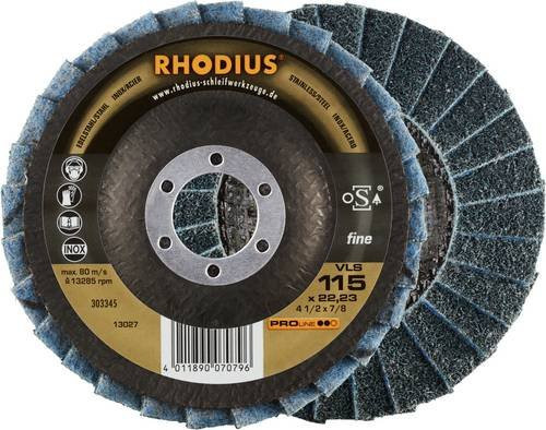 Rhodius VLS Fächerschleifscheibe Blau für Edelstahl, Stahl und NE-Metalle, 10 Stück - Bild 1