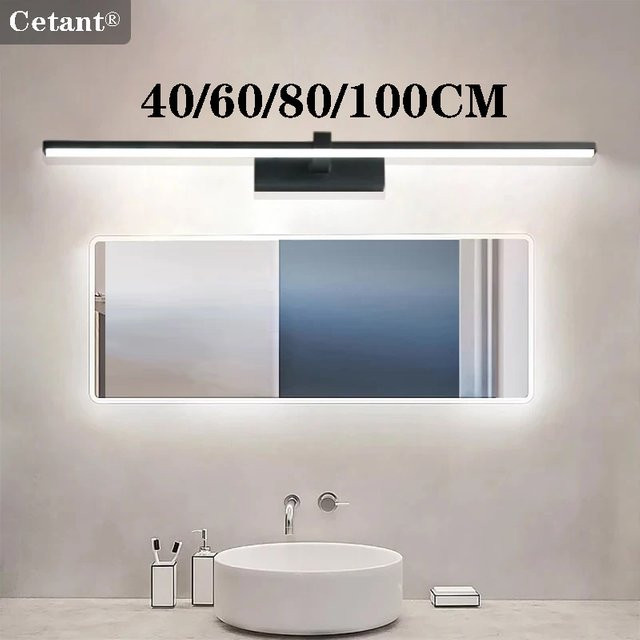 CETANT LED-Wandleuchte in Weiß, moderne lineare Spiegel-Dekorbeleuchtung für Badezimmer, Waschraum und Küche - Bild 1