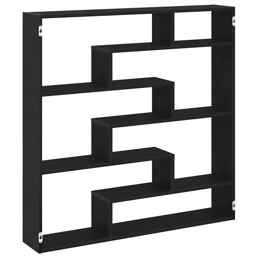 vidaXL Würfelregal mit 7 Fächern in Schwarz, modern und wandmontierbar aus MDF - Bild 2
