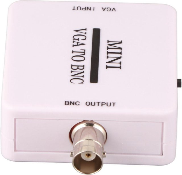 mfySpace Mini HD VGA auf BNC Videokonverter mit USB-Anschluss für HDTV-Monitore und Computer in Weiß - Bild 1