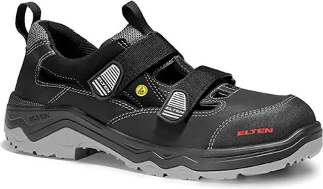 Elten Sicherheitssandale Laslo ESD S1P aus Leder in Schwarz, Größe 50 - Bild 1