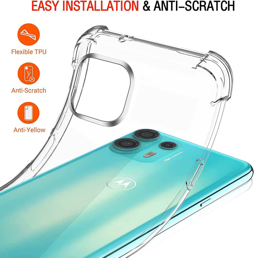 Transparente und stoßfeste Silikonhülle für Motorola Moto Edge Serie (Edge 30, 40, 50, 60 Neo, 60s, 60 Pro, 60 Fusion) aus slim TPU - Bild 6