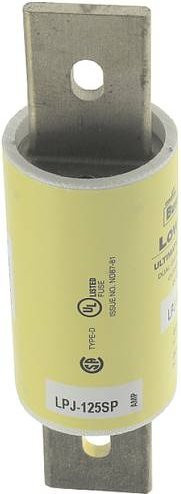 Eaton LPJ-125SP Sicherungseinsatz Gelb, 125A, 600V, träge, Durchmesser: 41 mm, Länge: 146 mm - Bild 1