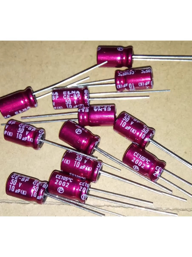 30 Stück Elna Audio Elektrolytkondensatoren unpolar 50V 10uF lila B/H: 6 x 11 mm - Bild 2