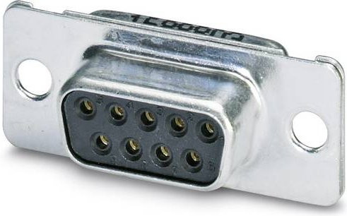 Phoenix Contact VS-09-BU-DSUB-EG 1688803 D-SUB Buchsenleiste 180 Grad mit 9 Polen und Lötkelch in Silber - Bild 1