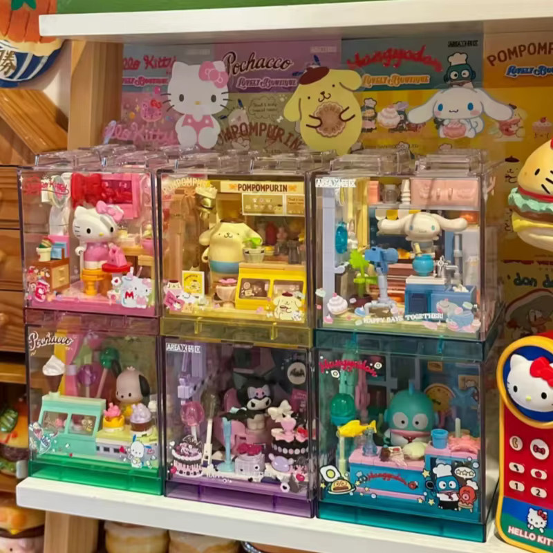 Sanrio Hello Kitty Bausteine Box, Modell Ornament, Set - Bild 2