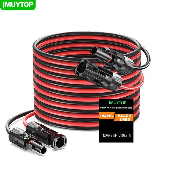 JMUYTOP Solarkabel 6 mm² 10 m für EcoFlow Delta River 2 3 MAX Photovoltaikpanel und tragbare Stromstationen - Bild 1