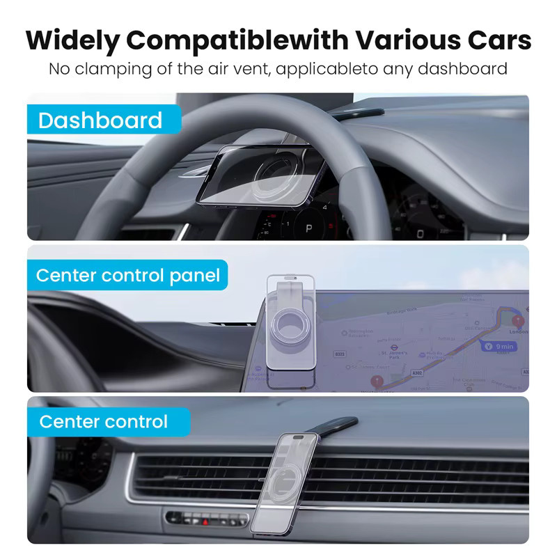 Vyvylabs Magnetische Auto-Handyhalterung mit abnehmbarem biegbarem Arm in Schwarz - Bild 7