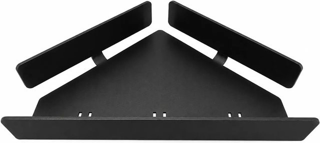 Radius Design Duscheckregal aus Metall in Schwarz, rostfrei und selbstklebend, Breite: 53,0 cm, Höhe: 187,0 cm - Bild 1
