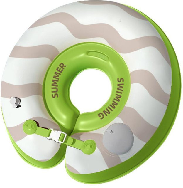 DewBloom Aufblasbarer PVC-Nackenschwimmring, grün, ab 0 Jahre - Bild 1