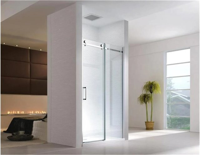 Glaszentrum Hagen Nischenduschtür als Schiebetür aus Glas in Silber und Transparent, B/T/H: 150 x 195 cm, mit Easy-Clean-Beschichtung - Bild 1
