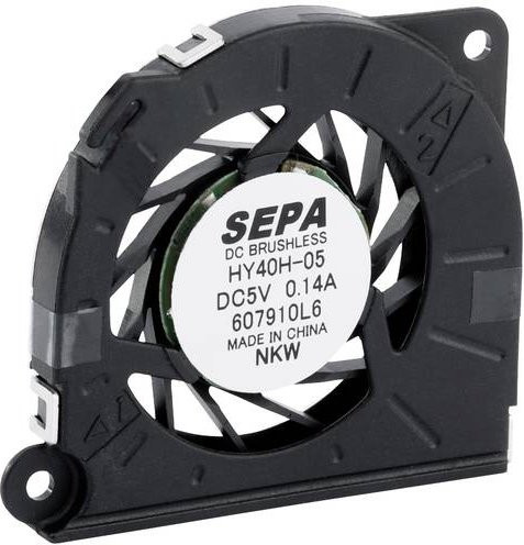 SEPA Radiallüfter HY40H05A-811 Schwarz, 5 V/DC, 2.04 m³/h, B/T/H: 40 x 40 x 5 mm - Bild 1