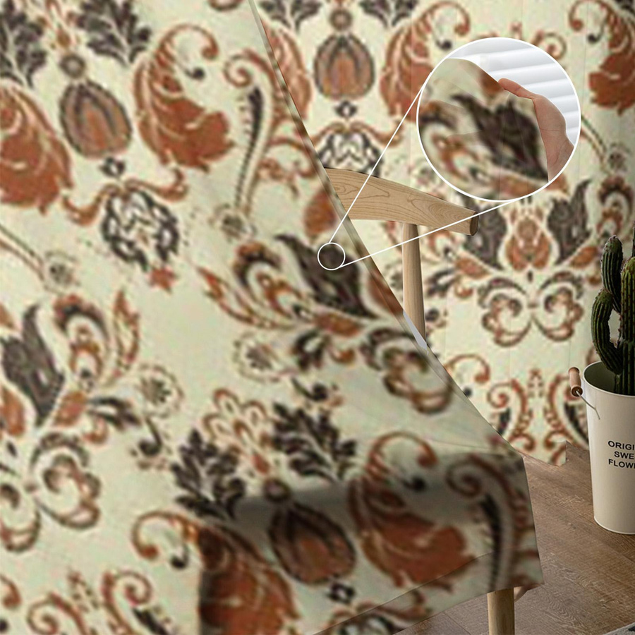 Luxuriöse Chiffon-Schergardine Binchi Outdoor Equipment im Vintage-Design, transparent, B: 135 cm, H: 114 cm - Bild 2