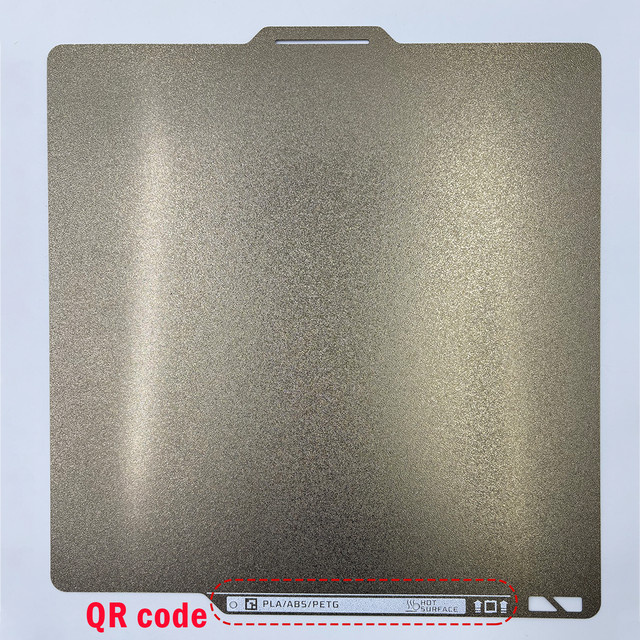 Bambu Lab Bauplatte QR PEI Textur Doppelseitiger Federstahl für Bambu Lab P2S X1 P1P P1S A1 3D-Drucker B/B: 25,7 x 25,7 cm - Bild 1
