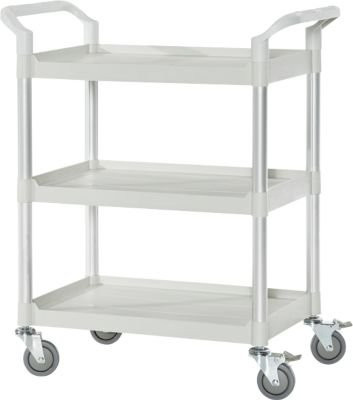 Mehrzweckwagen Schäfer Shop Pure mit 3 Etagen aus Kunststoff und Aluminium in Lichtgrau/Alusilber, B: 45 cm, L: 68 cm - Bild 1