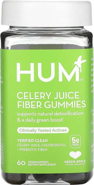 HUM Nutrition Selleriesaft-Ballaststoff-Gummibärchen grüner Apfel vegan 300 g - Bild 1