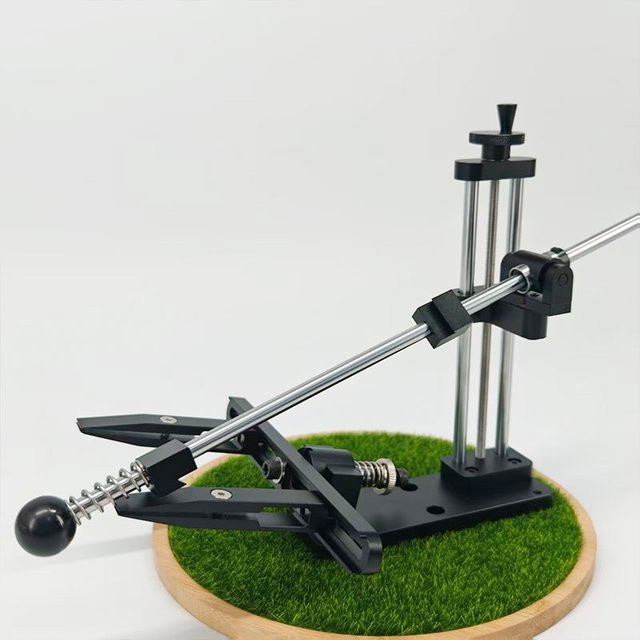 RSCHEF Professioneller Messerschärfer aus Aluminiumlegierung mit Diamantbeschichtung, verstellbar und wendbar, Schwarz - Bild 1