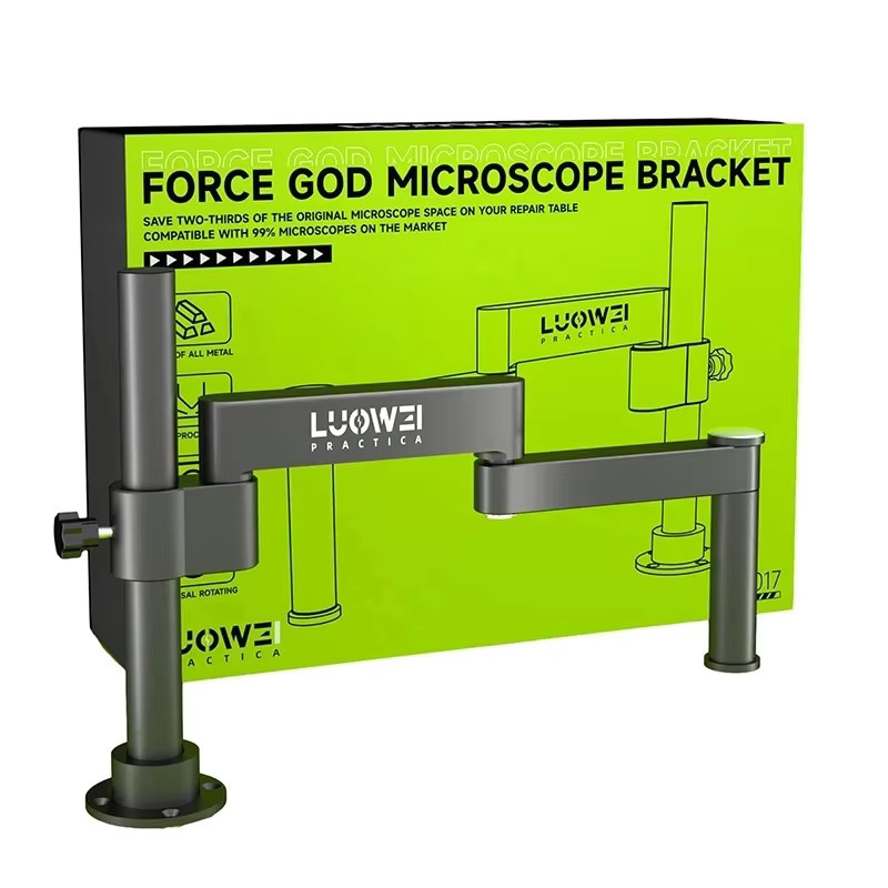 Luowei LW-017 Universelle Mikroskop-Halterung, flexibler und verstellbarer Metall-Arm mit 360 Grad Rotation, Schwarz - Bild 2