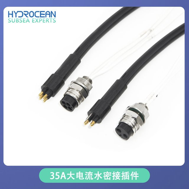 Hydrocean Hochstrom-Unterwasserstecker 35 A wasserdichter Steckverbinder für Unterwasserkabel in Schwarz - Bild 1