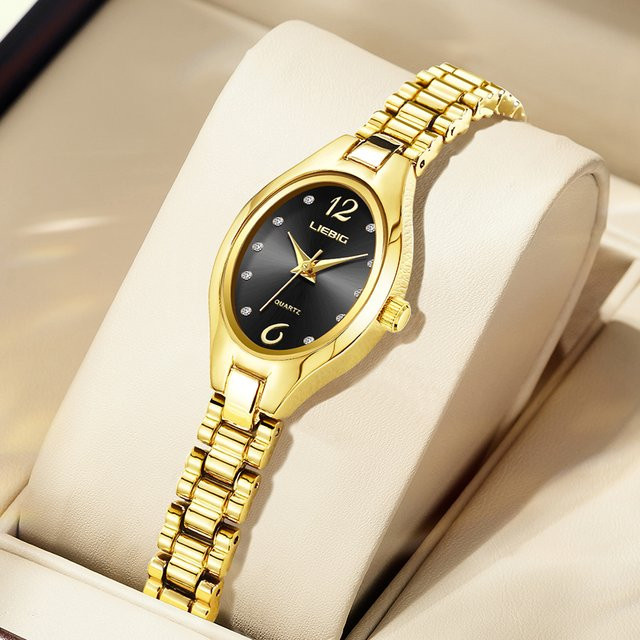 LIEBIG Armbanduhr Edelstahl, Quarz, Schwarz, Damen - Bild 1