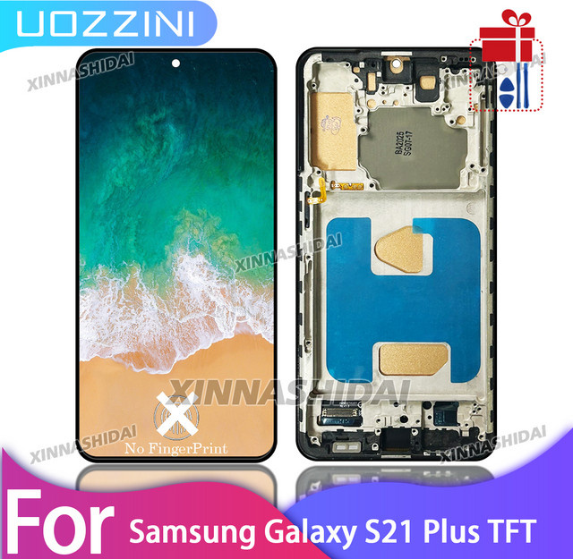 Samsung Galaxy S21 Plus Ersatzdisplay TFT LCD mit Rahmen und Touch Digitizer in Schwarz - Bild 1