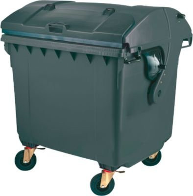 Müllcontainer SSI Schäfer MGB 1100 RD aus Kunststoff mit Runddeckel in Anthrazit, Volumen: 1100 l - Bild 1